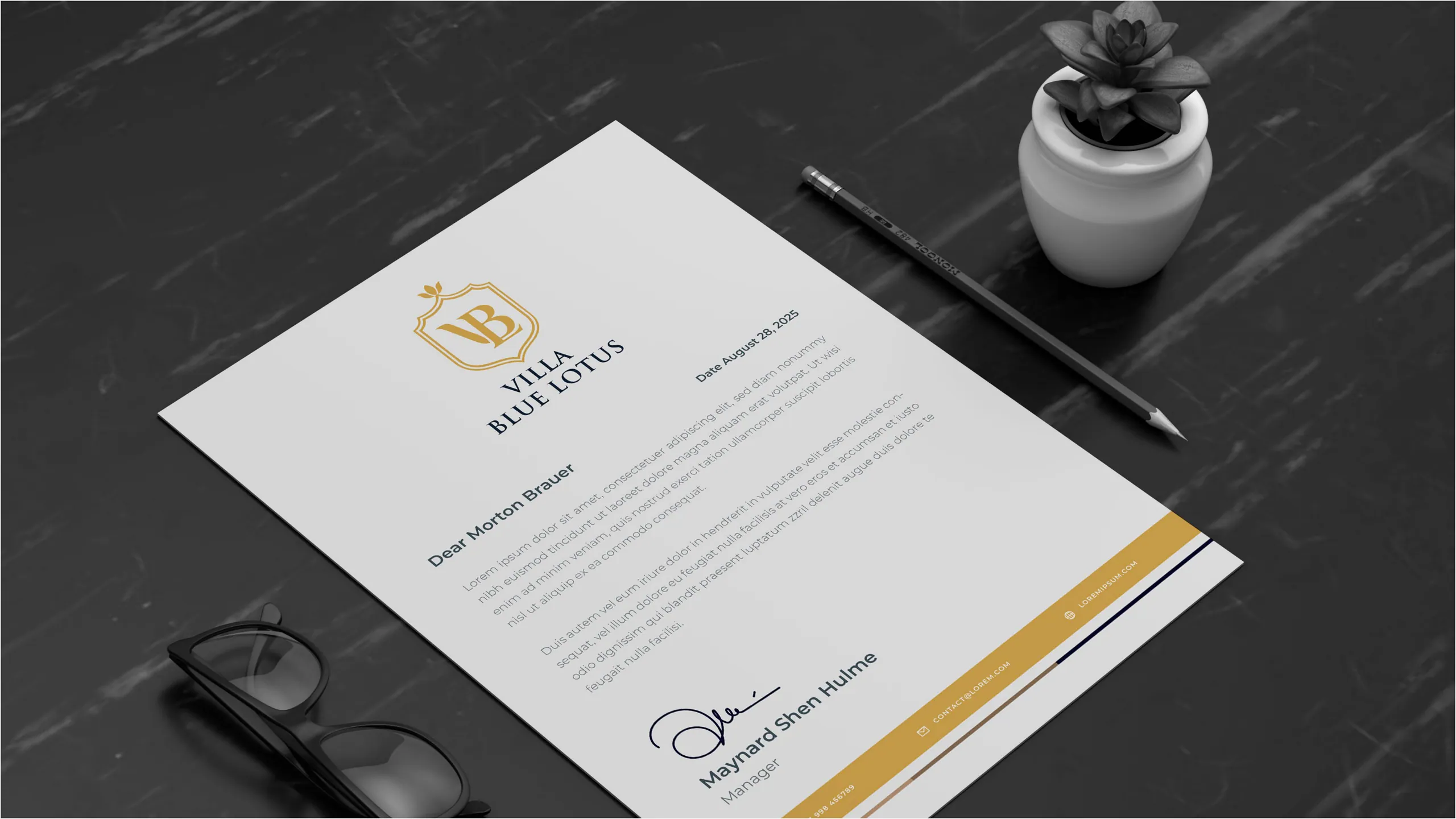 Villa Blue Lotus brand identity 3